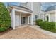 Private patio with sliding glass door access at 201 Waterlynn Ridge Rd # E, Mooresville, NC 28117