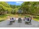 Relaxing patio with seating area and treetop views at 209 E Glenview Dr, Salisbury, NC 28147