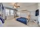 bedroom with a four-poster bed and window seat at 209 Squirrel Ln, Lake Wylie, SC 29710