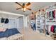 Charming bedroom with built-in shelving and double doors at 209 Squirrel Ln, Lake Wylie, SC 29710