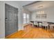 Formal dining room with hardwood floors and chandelier at 209 Squirrel Ln, Lake Wylie, SC 29710