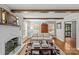 Living room with hardwood floors and fireplace at 2228 Valencia Ter, Charlotte, NC 28226