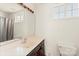 Small bathroom with a single vanity and toilet at 2400 Potter Downs Dr, Waxhaw, NC 28173