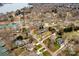 Wide aerial view of lakefront neighborhood, highlighting the property's location at 260 Wood Duck Loop, Mooresville, NC 28117