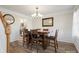 Elegant dining room featuring hardwood floors, chandelier, and view of the kitchen at 3865 Parkers Ferry Rd, Fort Mill, SC 29715