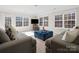 Bright living room with lots of natural light from large windows; has neutral walls, plush seating, and carpeted floor at 3865 Parkers Ferry Rd, Fort Mill, SC 29715