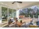 Relaxing deck with seating area and view into the home's interior at 3935 Black Sycamore Dr, Charlotte, NC 28226