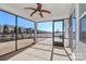 Enjoy outdoor living in this screened porch with views of the backyard at 6503 Georgia Oak Rd, Charlotte, NC 28269