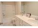 Double vanity bathroom with tub and shower combination at 6525 Gopher Rd, Indian Land, SC 29707