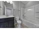 Bathroom features a toilet, tub, and vanity at 730 Bushel Dr, Fort Mill, SC 29715