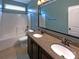 Bathroom with a tub, double vanity, and granite countertops at 9140 Carneros Creek Rd, Charlotte, NC 28214