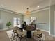 Virtually staged dining room featuring a large wooden table and six chairs at 1008 Harrogate Dr, Bessemer City, NC 28016