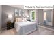 Bedroom with a queen-size bed, nightstands, and decorative wall art at 1023 Merganser Way, Indian Trail, NC 28079