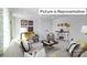 Bonus room with sectional sofa and game tables at 1023 Merganser Way, Indian Trail, NC 28079