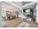 Elegant dining room with coffered ceilings, hardwood floors, and plenty of natural light at 11006 Knight Castle Dr, Charlotte, NC 28277