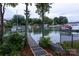 Lake access with wooden dock, steps and boat storage, offering direct access to the water at 113 Angler Pl, Mooresville, NC 28117