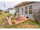 Backyard patio adjacent to the house, perfect for outdoor relaxation at 2019 Stoney Point Cir, Monroe, NC 28112