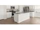 Kitchen island with granite countertop and stainless steel sink at 3259 Maple Ridge Dr, Gastonia, NC 28052
