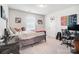 Bright bedroom with a bed, desk, and basketball theme at 3594 Cerelia Ln, Denver, NC 28037