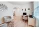 Spacious home office with hardwood floors and an arched entryway at 3594 Cerelia Ln, Denver, NC 28037