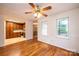 View of kitchen and dining room with hardwood floors at 5138 Foley Dr, Hickory, NC 28601