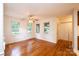 Bright dining room with hardwood floors and access to the kitchen at 5138 Foley Dr, Hickory, NC 28601