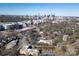 Aerial view of property with city skyline in the distance at 1024 Queens Rd, Charlotte, NC 28207