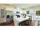 Modern kitchen with stainless steel appliances, white cabinetry, and a functional island at 1386 6Th Ne St, Hickory, NC 28601