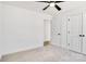 Bedroom with double door closets and ceiling fan at 3070 Swallowtail Ln, Kannapolis, NC 28027