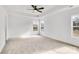 Bright bedroom featuring carpet and ceiling fan at 3070 Swallowtail Ln, Kannapolis, NC 28027
