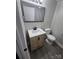 Modern bathroom with a vanity and toilet at 5636 Sandhurst Rd, Hickory, NC 28602