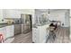 Updated kitchen featuring stainless steel appliances and an island at 6328 W Nc 10 Hwy, Hickory, NC 28602