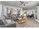 Open living area with gray reclining sofas and wood coffee table at 6328 W Nc 10 Hwy, Hickory, NC 28602