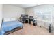 Bedroom with a double bed, workspace and window coverings at 9353 Creedmore Hills Dr, Charlotte, NC 28214
