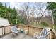 Relaxing deck overlooking a wooded backyard at 160 Brookwood Ne Ave, Concord, NC 28025