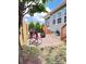 A cozy backyard features a paver patio with seating and a fire pit, perfect for outdoor relaxation and entertaining at 1605 Appledale Ct # 116, Fort Mill, SC 29715