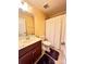 Bathroom with vanity, toilet, shower, and neutral color palette at 1605 Appledale Ct # 116, Fort Mill, SC 29715