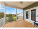 Cozy screened-in porch with wood flooring and views of the backyard at 1605 Appledale Ct # 116, Fort Mill, SC 29715