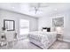 Bedroom features a neutral palette, natural light, and adjacent desk space at 1721 Edgewater Dr, Charlotte, NC 28210