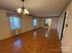 Bright dining room featuring hardwood floors and natural light at 190 Nine Patch Ln, Taylorsville, NC 28681