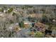 An aerial view outlining the property lines of a house on a residential lot at 1968 12Th Street Ne Pl, Hickory, NC 28601