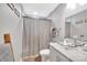 Clean bathroom with a modern vanity and shower at 2025 Ibis Ct, Charlotte, NC 28205