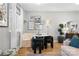 Cozy corner dining space with marble table and unique chairs at 203 Grandin Rd # 3, Charlotte, NC 28208