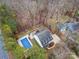 Aerial view of home with inground pool at 2101 Darian Way, Waxhaw, NC 28173