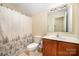 Simple bathroom with a shower/tub combo and vanity at 2101 Darian Way, Waxhaw, NC 28173