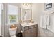 Small bathroom with vanity and toilet at 2178 Grist Mill Dr, Concord, NC 28025