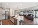 Modern kitchen with stainless steel appliances and island at 2178 Grist Mill Dr, Concord, NC 28025