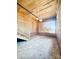 Unfinished garage with stairs and brick walls at 318 S Rhyne St, Dallas, NC 28034