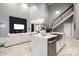 Modern kitchen with large island and stainless steel appliances at 7117 W Sugar Creek Rd, Charlotte, NC 28269