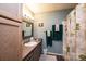 Bathroom with a shower-tub, and a framed mirror at 749 21St Ne Ave, Hickory, NC 28601